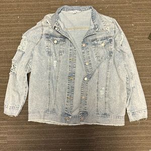 Ripped jean jacket